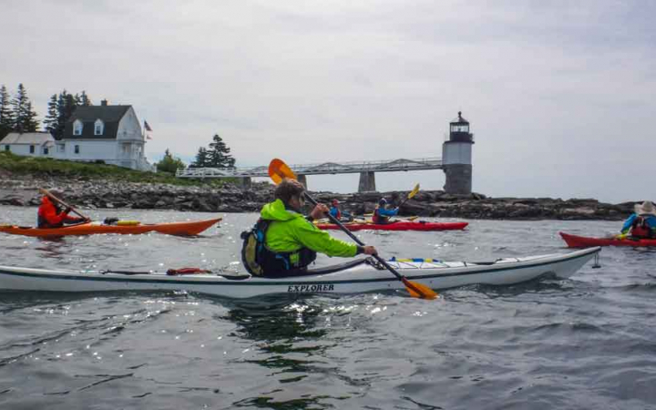 sea kayak adventures for teens in maine